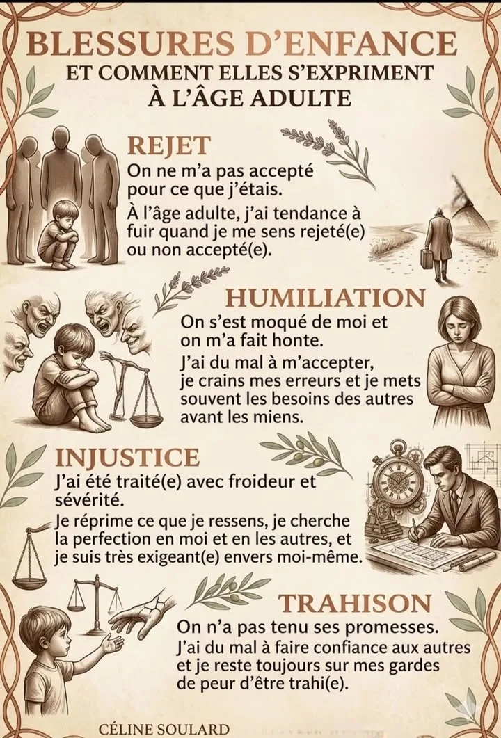 Illustration associée à la publication "Nos comportements d'adulte trouvent souvent leurs racines dans ce que nous avons vécu e…"