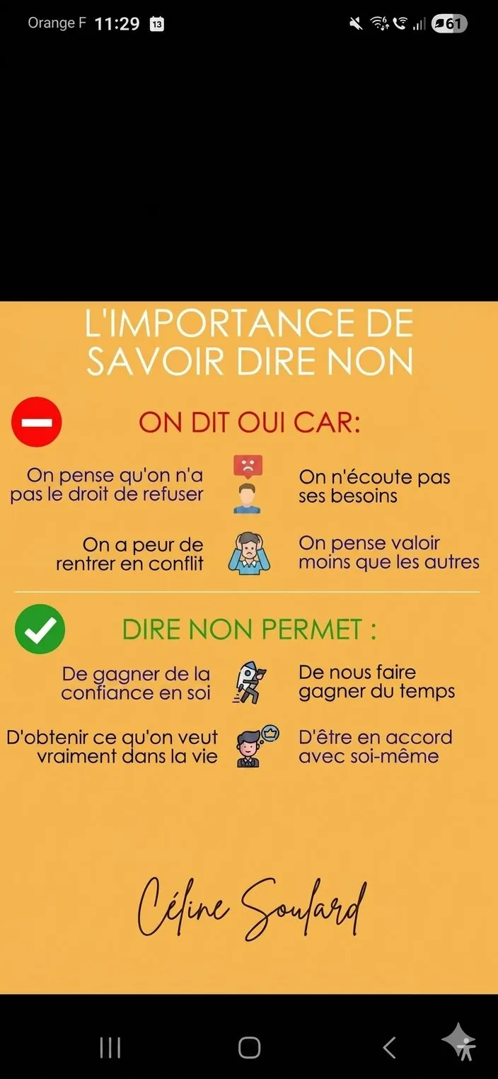 Illustration associée à la publication "💡 L'art de dire NON pour enfin se dire OUI"