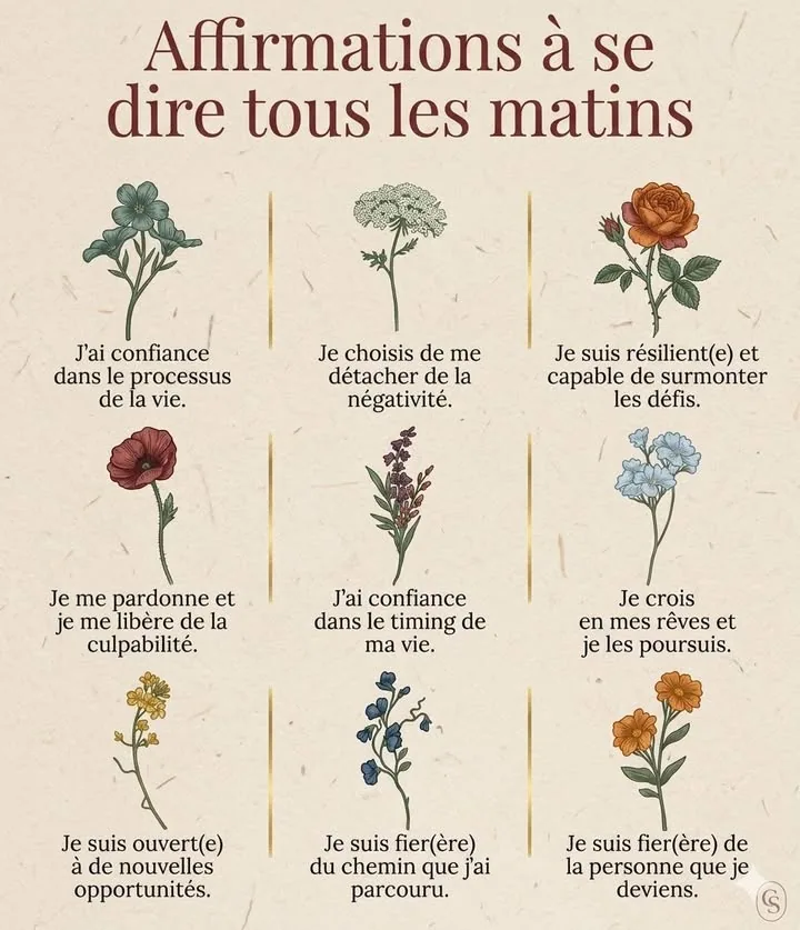 Illustration associée à la publication "✨ Réveillez-vous avec douceur : La magie des affirmations positives ✨ Bonjour à tous,…"